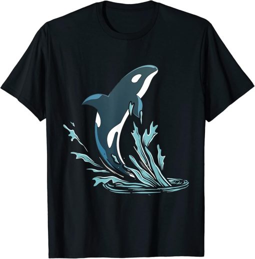 Sea Waves Killer Whale Ocean Animal Lover Aquarist Gift Orca T-Shirt
