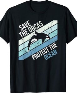 Save The Orcas Protect The Ocean Retro T-Shirt